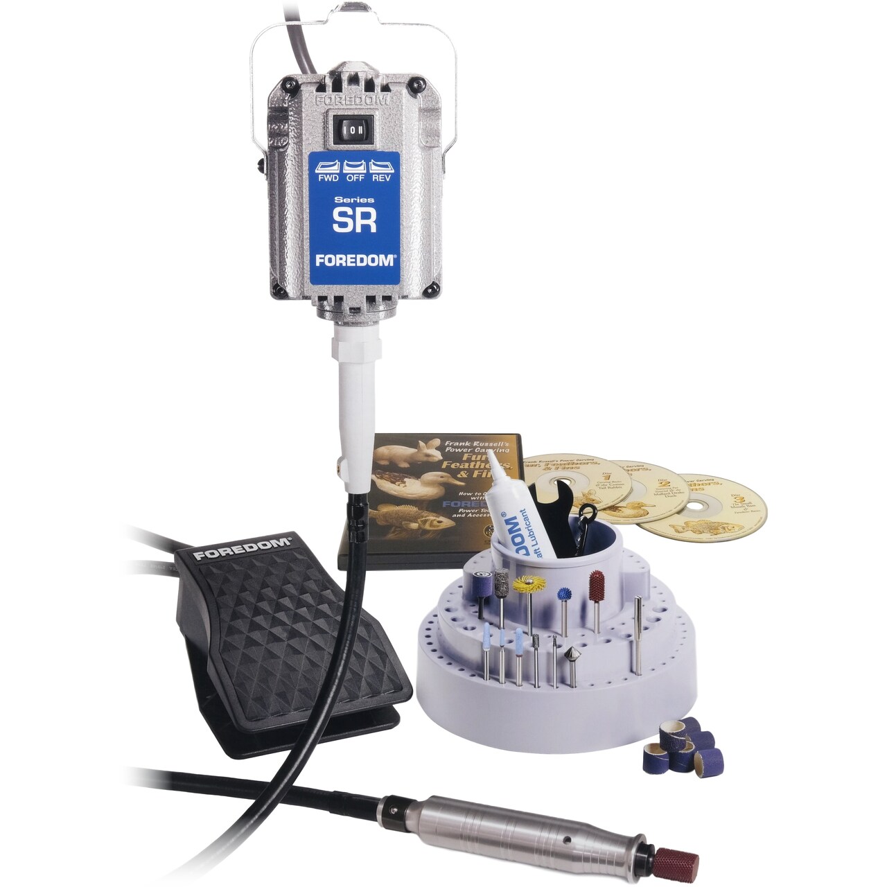WOODCARVING KIT FOREDOM 5240 FLEX SHAFT WOOD WORKING SR FCT 44T DVD +ACCESSORIES (LZ 13 UPS 19x13x5)